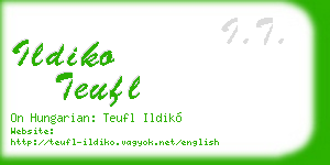 ildiko teufl business card
