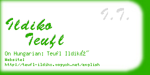 ildiko teufl business card